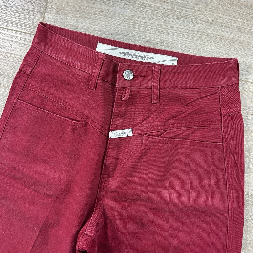 Vintage Marithe Girbaud Francois Size 7/8 Red High-Rise Tapered Jeans 90s - Picture 3 of 14